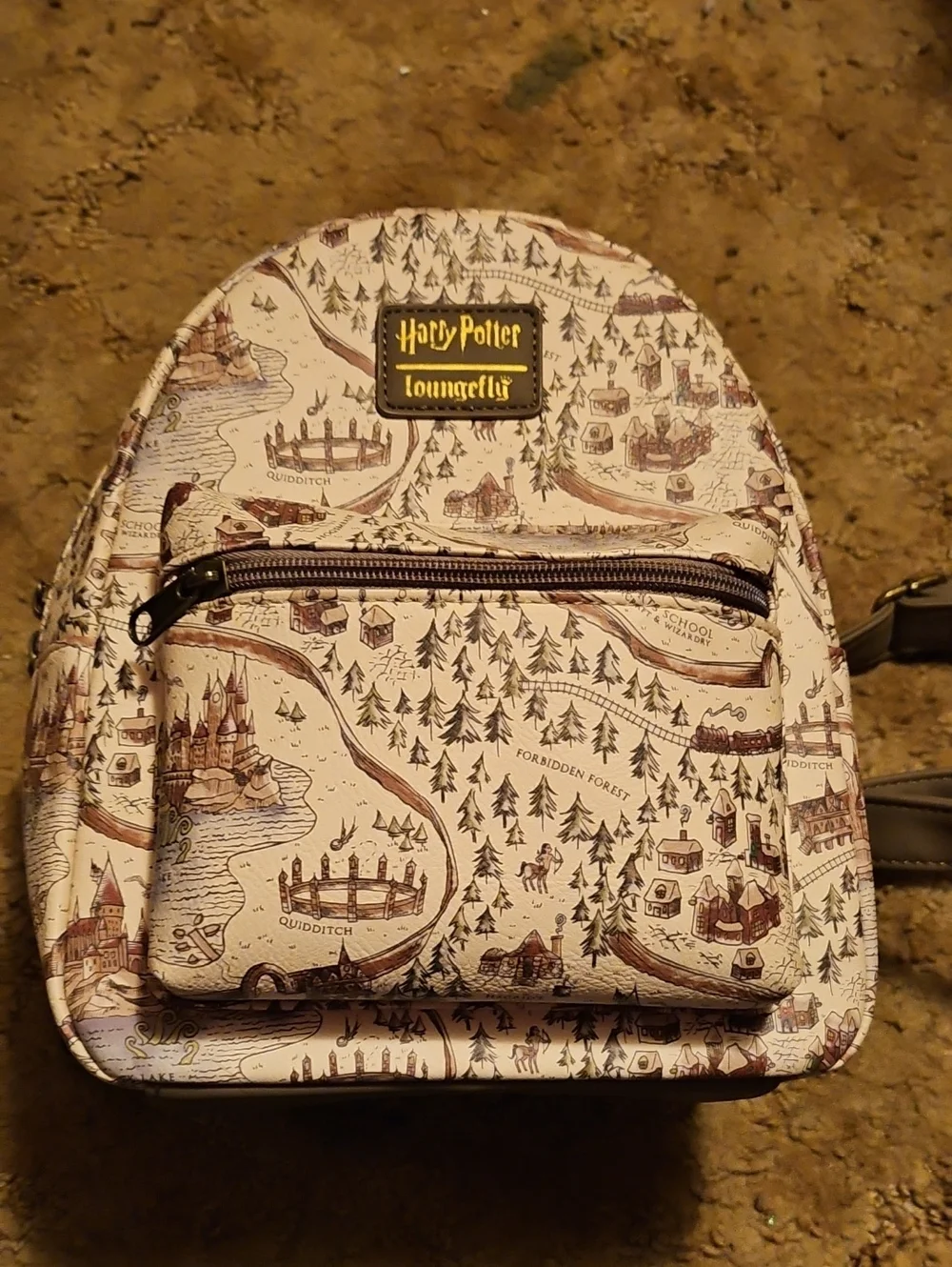 Loungefly Harry Potter Map Mini Backpack - Cream & Brown